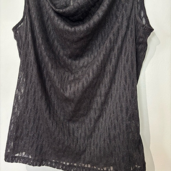 🎉4/30$🎉 Jones New York Black Sheer Cowl Neck Top - Size Large - Picture 3 of 5